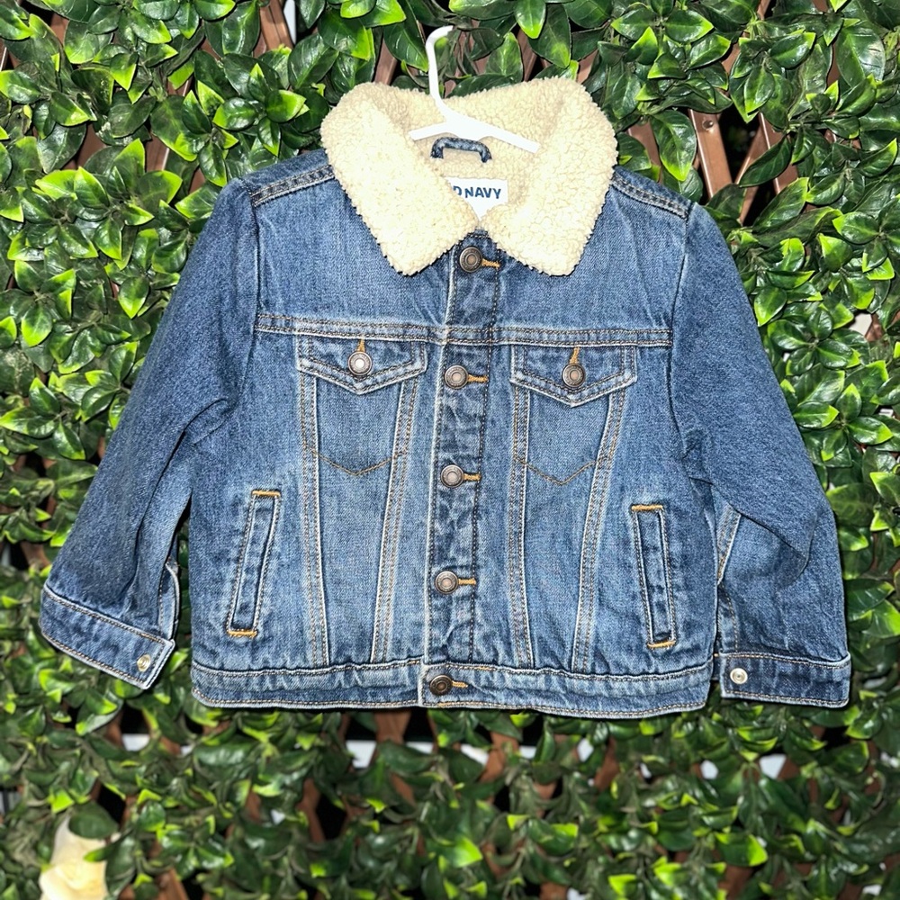 Old Navy Denim Jacket with Sherpa Collar